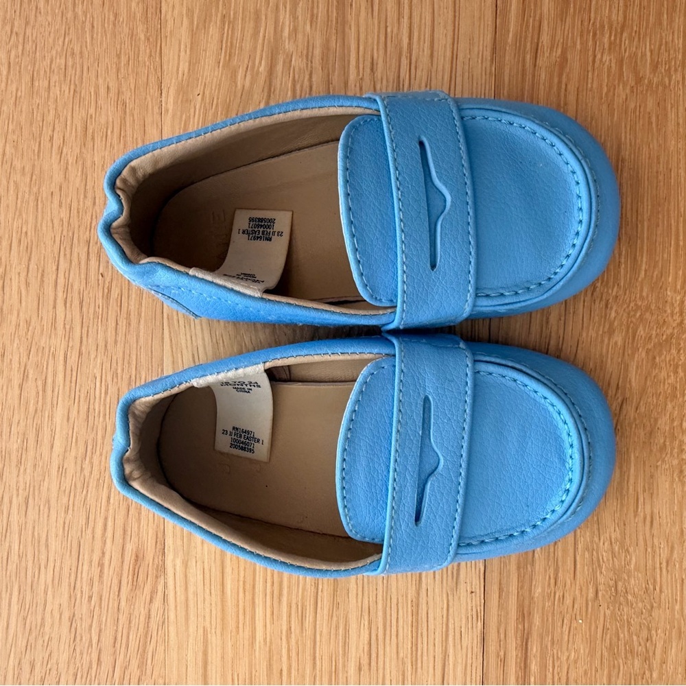 Janie and Jack Toddler Blue Loafers size 18-24 months